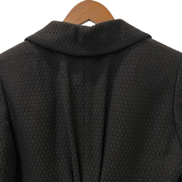 Ann Taylor Womens Suit Jacket Blazer Black Patterned Fabric Size Medium - Picture 5 of 7